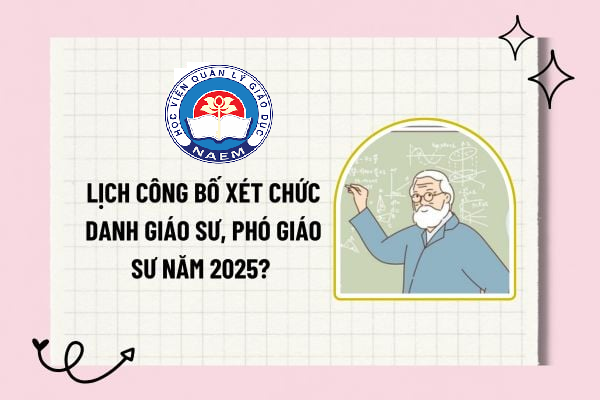 Lịch xét công nhận đạt tiêu chuẩn chức danh giáo sư, phó giáo sư năm 2025