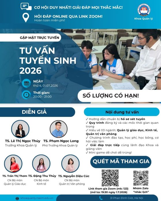 [TUYỂN SINH 2026] Webinar tư vấn tuyển sinh 2026: Chọn đúng ngành – Hiểu đúng nghề – Vững bước tương lai