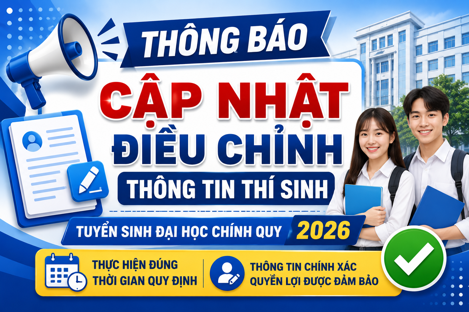 Học viên Quản lý giáo dục thông báo cập nhật thông tin tuyển sinh đại học năm 2026