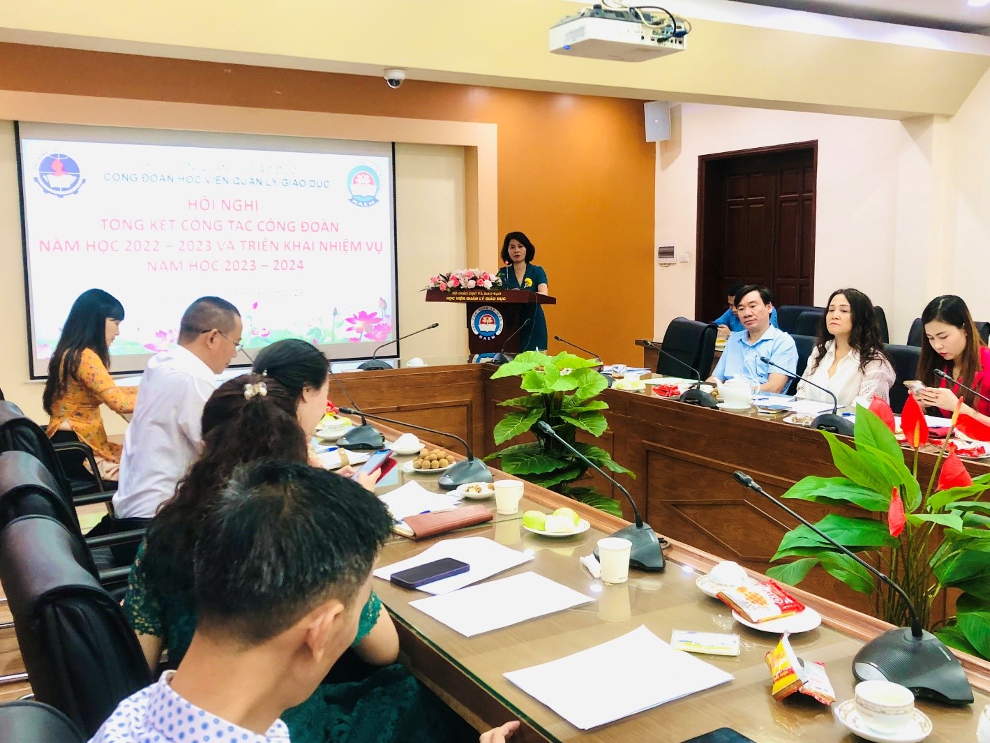 Công đoàn Học viện Quản lý giáo dục tổng kết công tác công đoàn năm học 2022-2023 và triển khai phương hướng, nhiệm vụ trọng tâm năm học 2023-2024