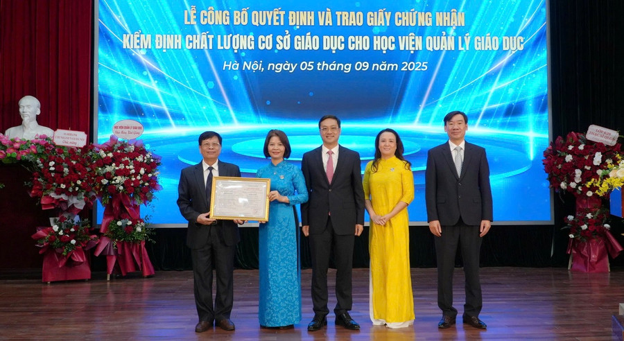 Học viện Quản lý giáo dục đạt kiểm định chất lượng cơ sở giáo dục chu kỳ 2