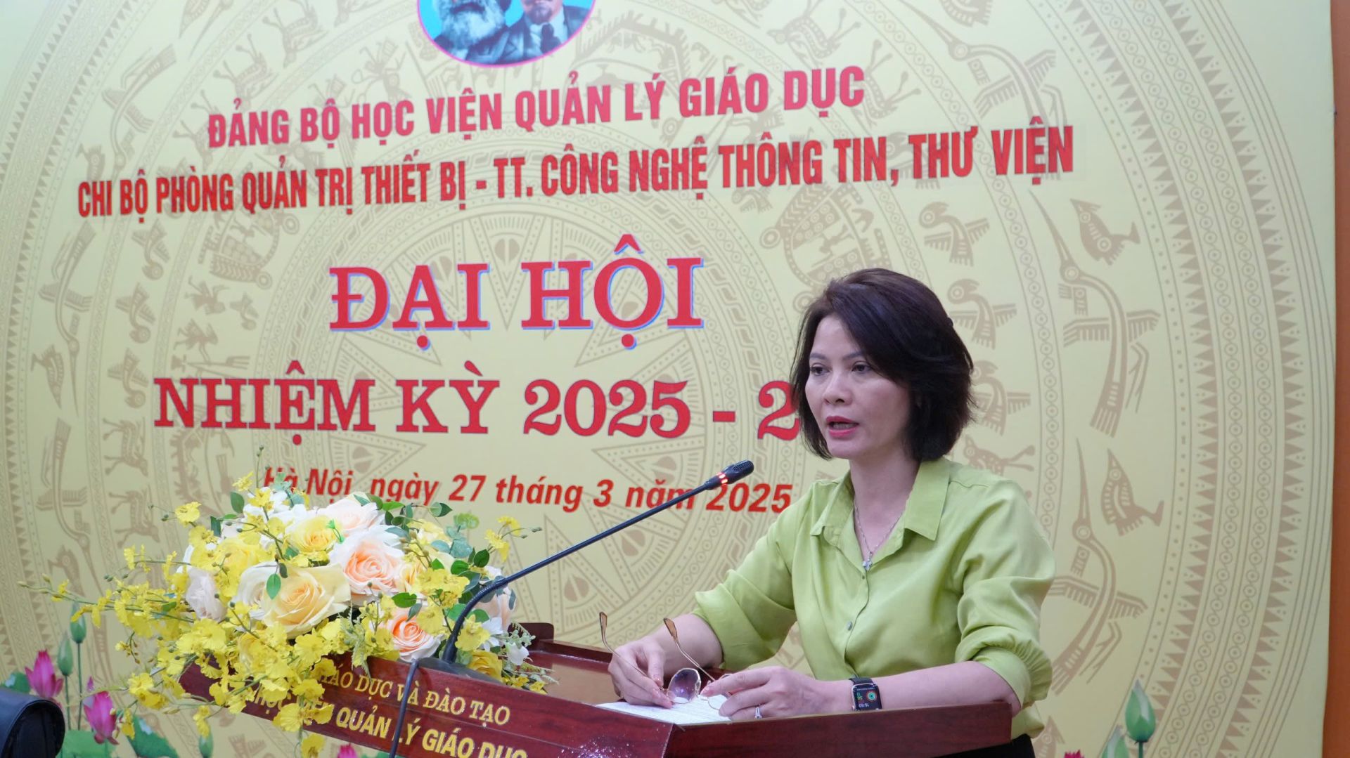 Đại hội các chi bộ tiến tới Đại hội Đảng bộ Học viện Quản lý giáo dục nhiệm kỳ 2025 - 2030