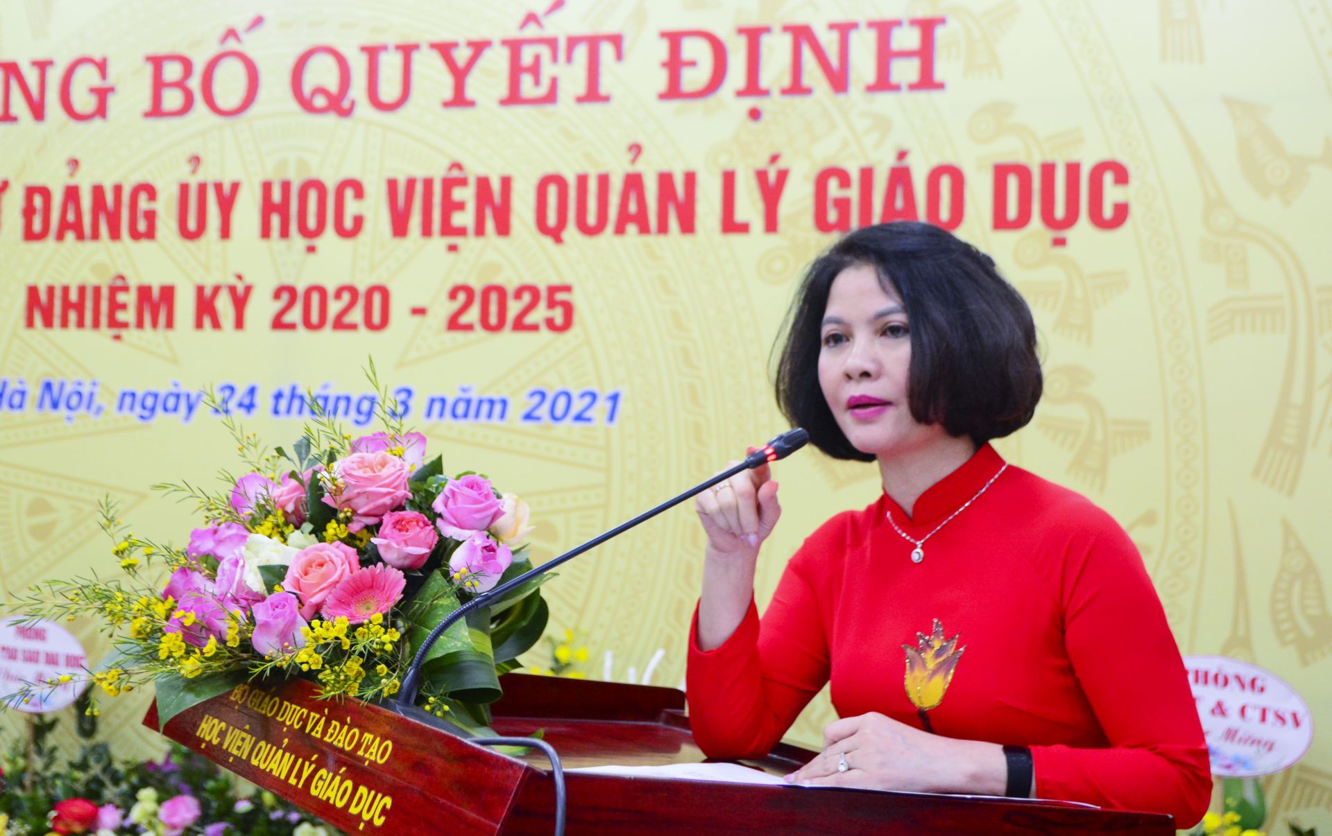 Lễ Công bố Quyết định chỉ định Bí thư Đảng ủy Học viện Quản lý giáo dục