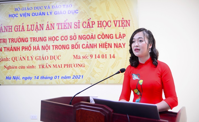 Nghiên cứu sinh Trần Mai Phương bảo vệ thành công Luận án Tiến sĩ chuyên ngành Quản lý giáo dục