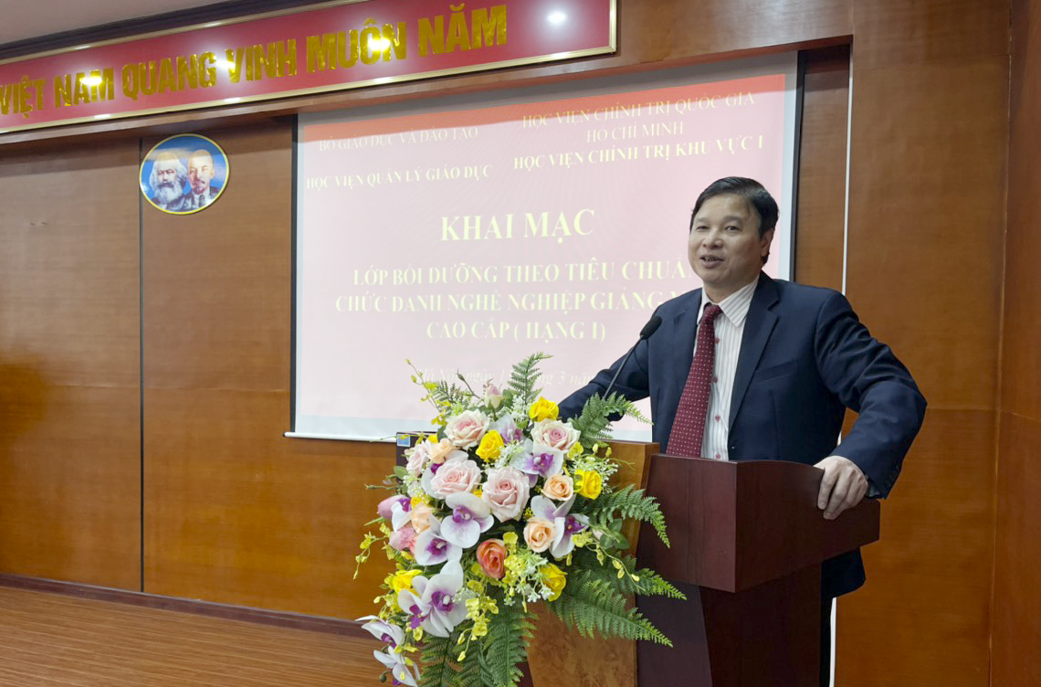 Học viện Quản lý giáo dục bồi dưỡng theo tiêu chuẩn Chức danh nghề nghiệp Giảng viên cao cấp cho đội ngũ giảng viên Học viện Chính trị Khu vực 1