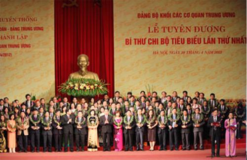 Tuyên dương 500 bí thư chi bộ tiêu biểu của Đảng ủy Khối các cơ quan TW