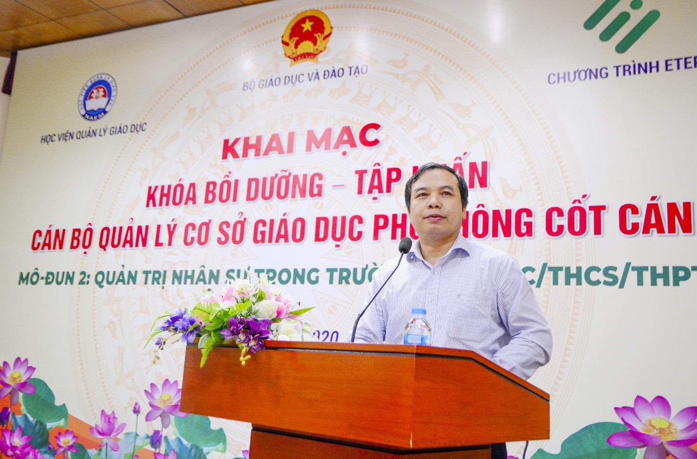 TS. Hoàng Đức Minh, Cục trưởng Cục Nhà giáo và Cán bộ quản lý, Bộ Giáo dục và Đào tạo phát biểu